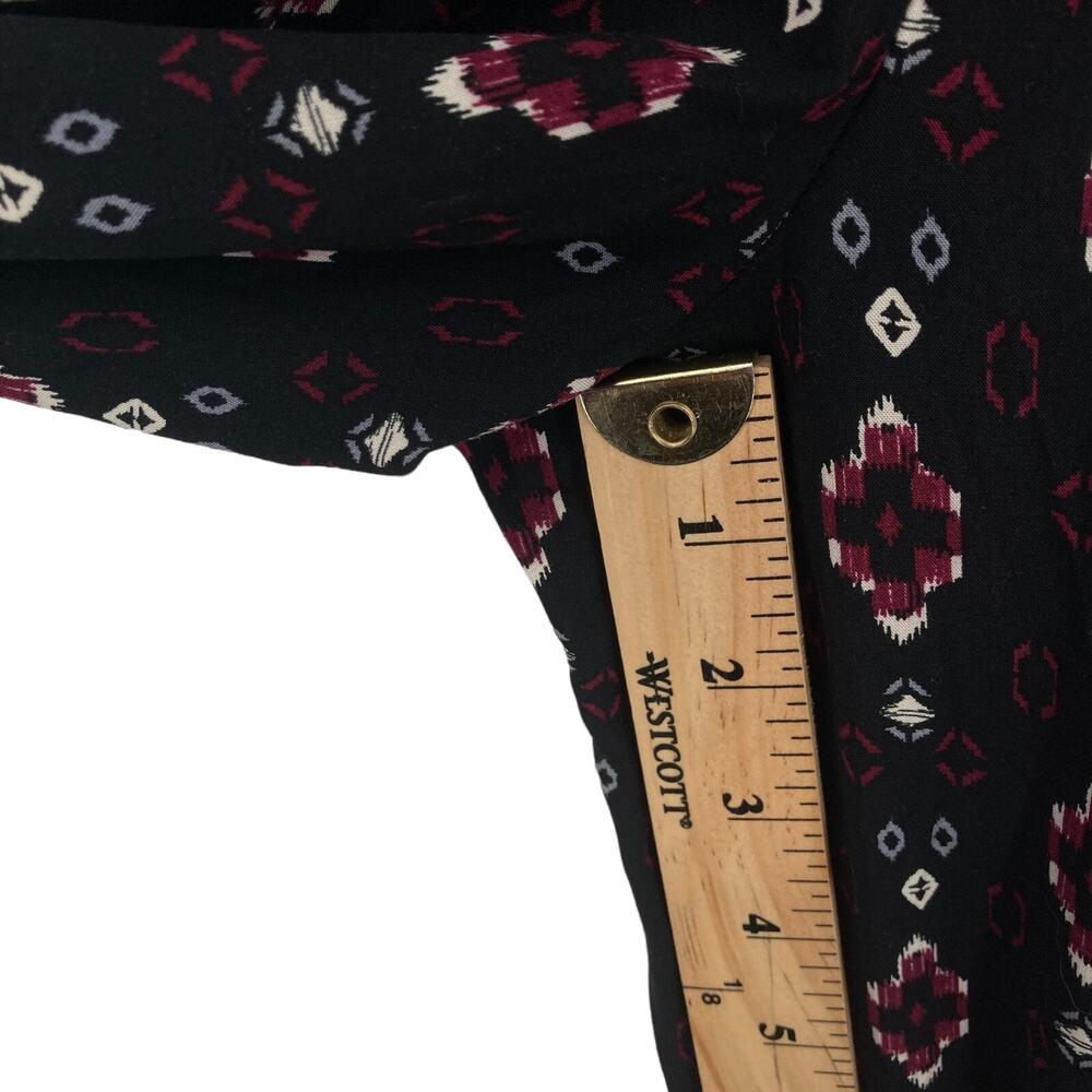 Bajee Collection By Becool Jumpsuit Womens Medium Black Geo Print Button Front - Picture 10 of 16